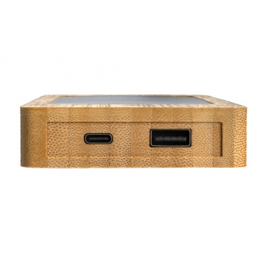 Logotrade promotional giveaways photo of: Sunwick 10.000 mAh Bamboo solar powerbank