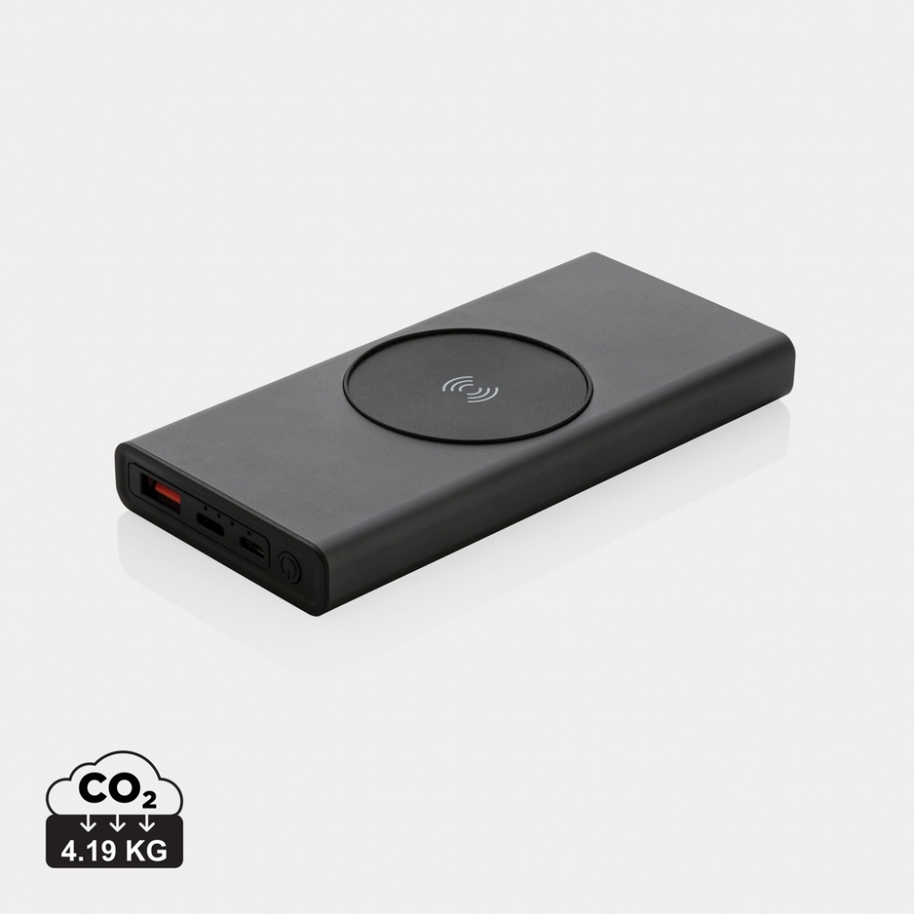 Logo trade promotional gifts image of: Terra RCS recycled 18W aluminium 10000 powerbank 10W