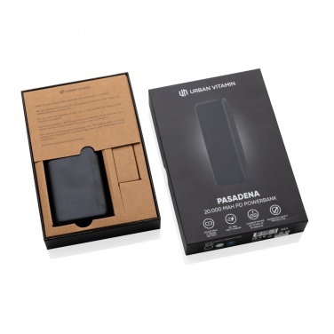 Logo trade business gifts image of: Urban Vitamin Pasadena 20.000 mAh 18W PD powerbank