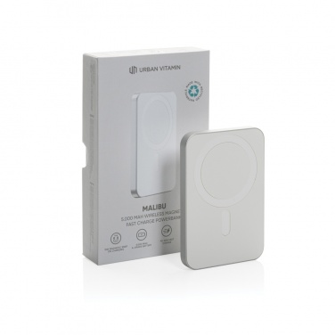Logo trade promotional merchandise image of: Urban Vitamin Malibu RCS plastic/alu 5000 mah powerbank