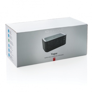 Logo trade advertising products image of: Vogue wireless charging speaker