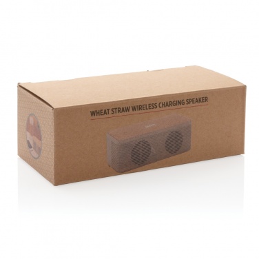 Logo trade promotional merchandise picture of: Wheatstraw wireless charging speaker