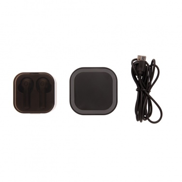 Logo trade promotional items picture of: TWS earbuds in wireless charging case
