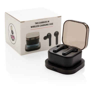 Logo trade promotional product photo of: TWS earbuds in wireless charging case