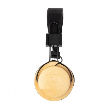 Logo trade corporate gift photo of: Bamboo wireless headphone