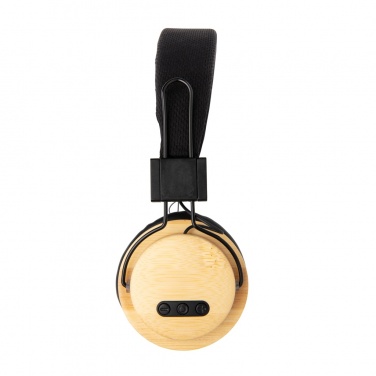 Logotrade promotional giveaway image of: Bamboo wireless headphone