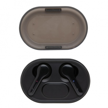 Logotrade corporate gift picture of: Light up logo TWS earbuds in charging case