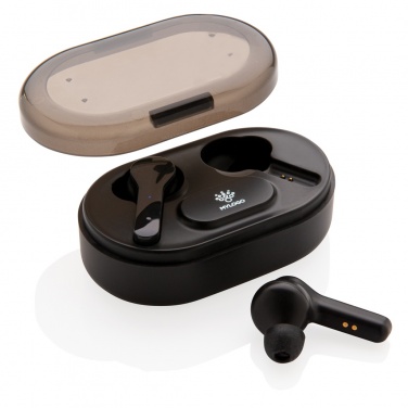 Logotrade advertising products photo of: Light up logo TWS earbuds in charging case