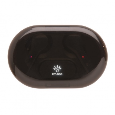Logo trade promotional item photo of: Light up logo TWS earbuds in charging case