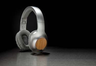 Logo trade corporate gifts picture of: Dakota Bamboo wireless headphone