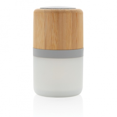 Logo trade business gift photo of: Bamboo colour changing 3W speaker light