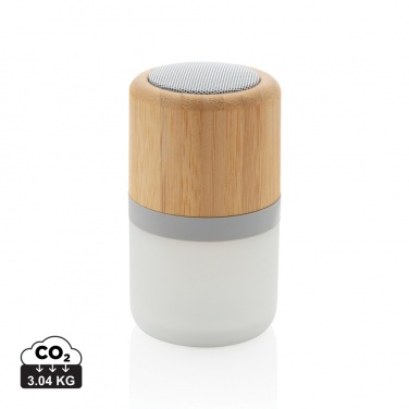 Logotrade advertising products photo of: Bamboo colour changing 3W speaker light