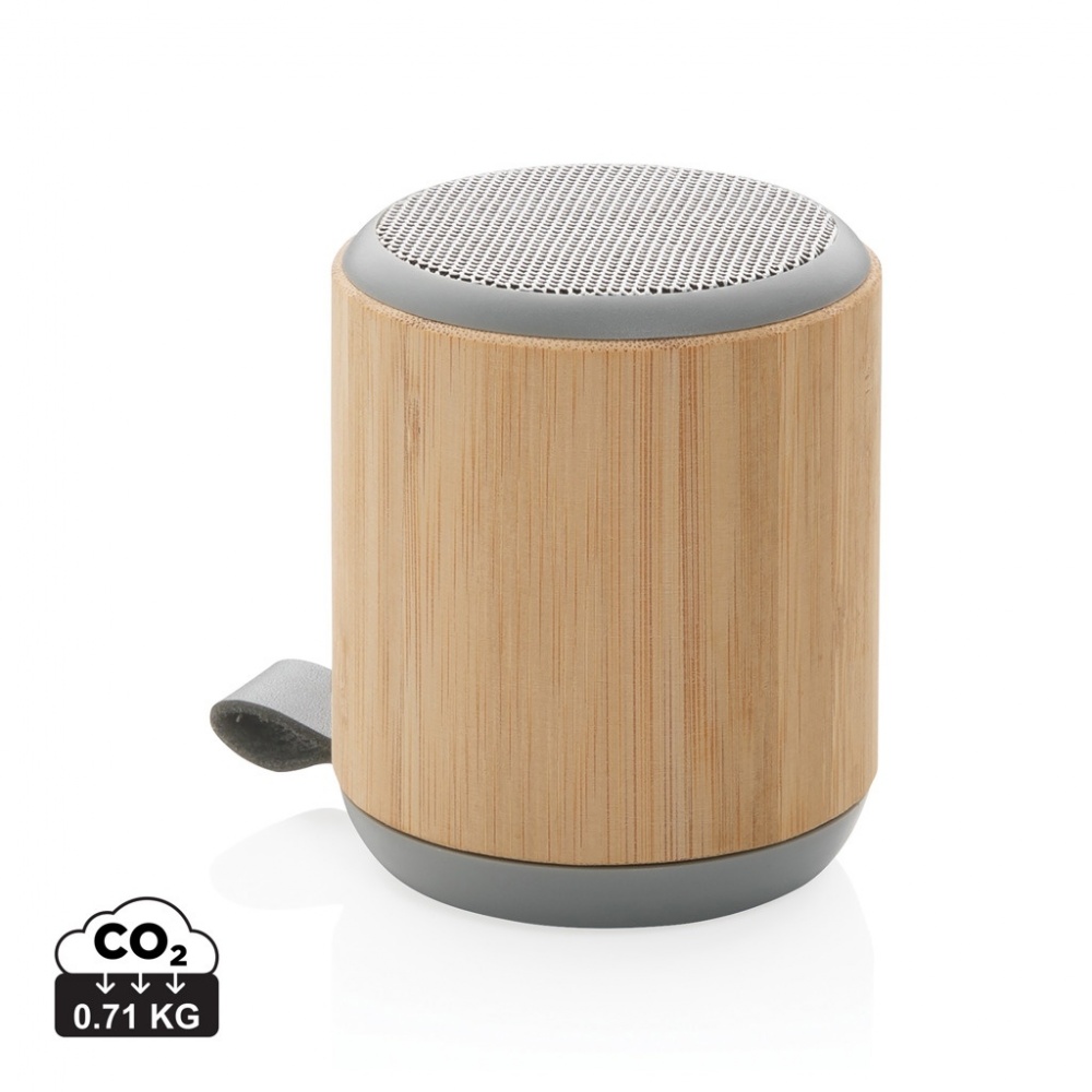 Logotrade advertising product picture of: Bamboo and fabric 3W wireless speaker