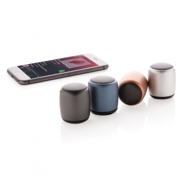 Logo trade promotional gifts picture of: Mini aluminium wireless speaker