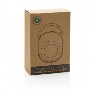 Logo trade promotional item photo of: RCS recycled plastic Lightboom 5W Clip speaker