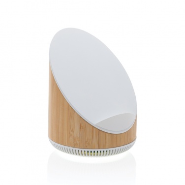 Logotrade promotional merchandise picture of: Ovate bamboo 5W speaker with 15W wireless charger