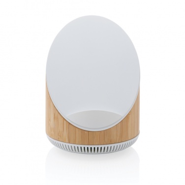 Logotrade promotional merchandise image of: Ovate bamboo 5W speaker with 15W wireless charger
