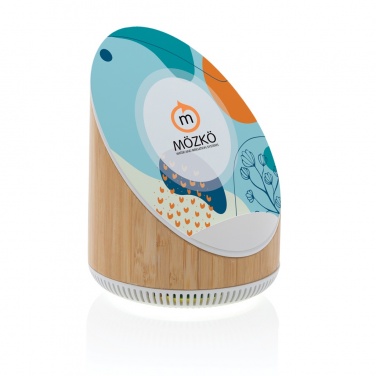 Logotrade promotional merchandise picture of: Ovate bamboo 5W speaker with 15W wireless charger