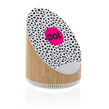 Logotrade promotional gift picture of: Ovate bamboo 5W speaker with 15W wireless charger
