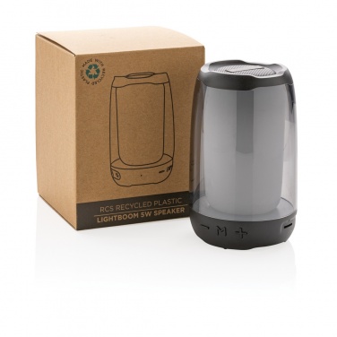 Logotrade promotional products photo of: RCS recycled plastic Lightboom 5W speaker