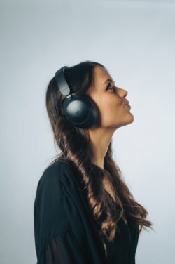 Logotrade promotional giveaway image of: Urban Vitamin Cupertino RCS rplastic ANC headphone