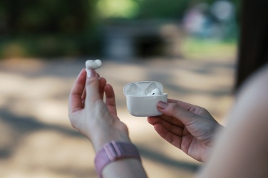 Logotrade promotional giveaway image of: RCS recycled plastic Liberty Pro wireless earbuds