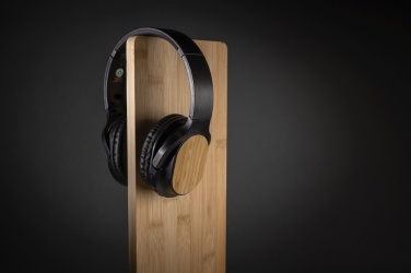 Logo trade business gift photo of: RCS and bamboo Elite Foldable wireless headphone