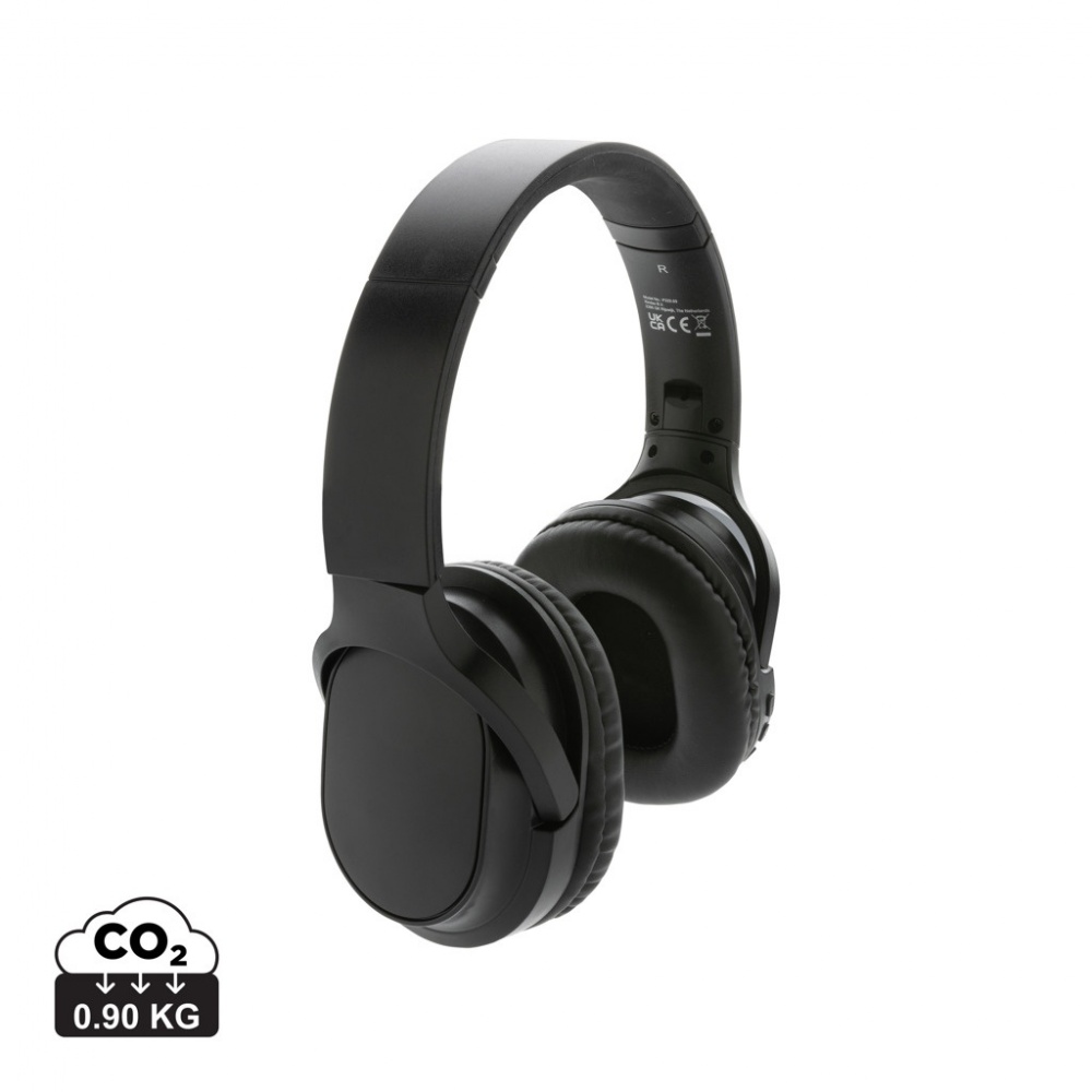 Logo trade promotional item photo of: RCS recycled plastic Elite Foldable wireless headphone
