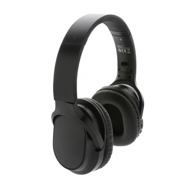 Logo trade promotional item photo of: RCS recycled plastic Elite Foldable wireless headphone