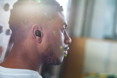 Logotrade promotional giveaway image of: Urban Vitamin Palm Springs RCS rplastic ENC earbuds