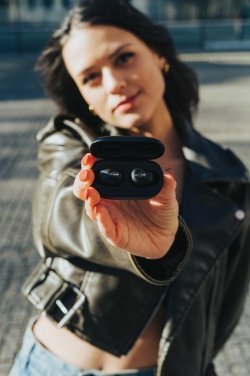 Logo trade promotional gift photo of: Urban Vitamin Palm Springs RCS rplastic ENC earbuds