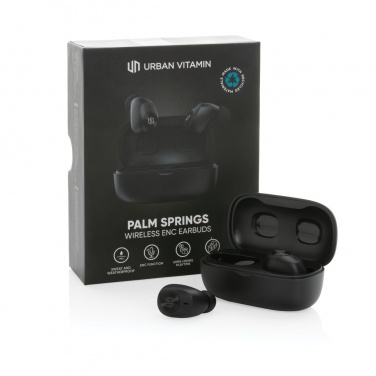 Logotrade promotional gifts photo of: Urban Vitamin Palm Springs RCS rplastic ENC earbuds