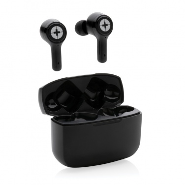 Logotrade business gift image of: RCS recycled plastic Swiss Peak ANC TWS earbuds