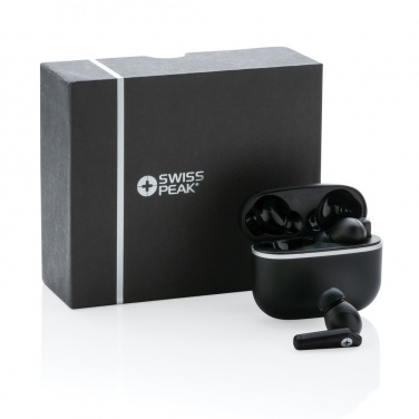 Logo trade promotional giveaways image of: RCS recycled plastic Swiss Peak TWS earbuds 2.0
