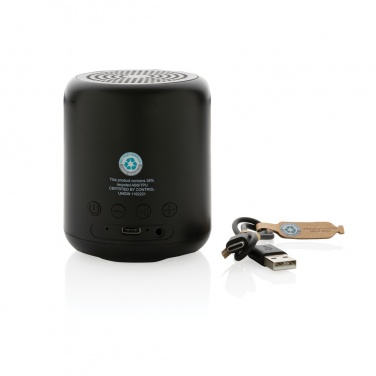 Logotrade promotional item image of: RCS certified recycled plastic 5W Wireless speaker