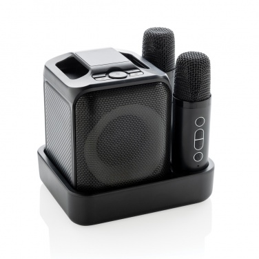 Logotrade promotional giveaway image of: Singvibe RCS recycled plastic karaoke set with double mic