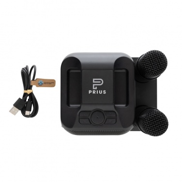 Logo trade promotional merchandise picture of: Singvibe RCS recycled plastic karaoke set with double mic