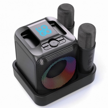 Logotrade promotional gifts photo of: Singvibe RCS recycled plastic karaoke set with double mic