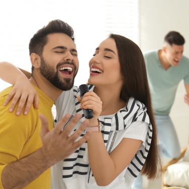 Logotrade promotional giveaway picture of: Singvibe RCS recycled plastic karaoke set with double mic
