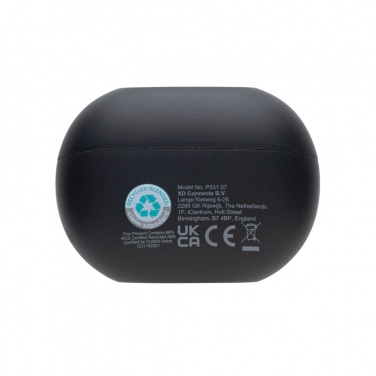 Logo trade promotional merchandise image of: Prolink RCS recycled plastic hybrid ANC/ENC earbud