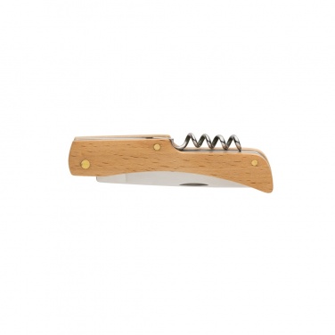 Logo trade promotional merchandise image of: Wooden knife with bottle opener