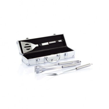 Logotrade promotional product image of: 3 pcs barbecue set in aluminium box