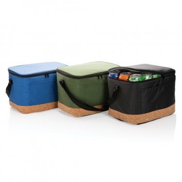 Logo trade promotional gifts picture of: Impact AWARE™ XL RPET two tone cooler bag with cork detail