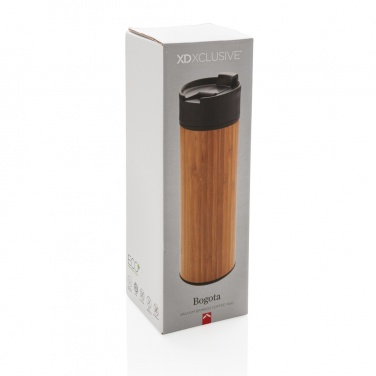 Logotrade promotional item image of: Bogota vacuum bamboo coffee mug