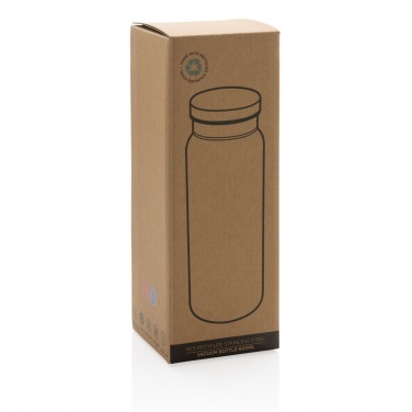 Logo trade business gifts image of: RCS Recycled stainless steel vacuum bottle 600ML