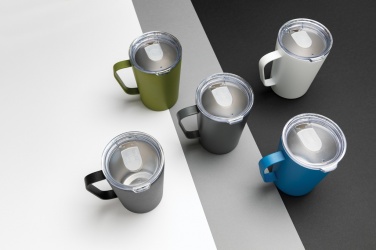 Logo trade promotional product photo of: RCS Recycled stainless steel modern vacuum mug with lid