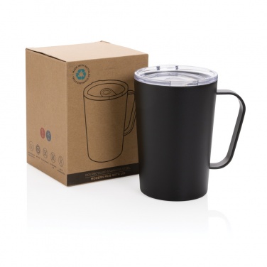 Logotrade advertising products photo of: RCS Recycled stainless steel modern vacuum mug with lid