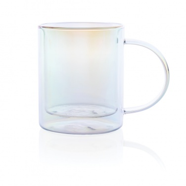 Logotrade promotional product picture of: Deluxe double wall electroplated glass mug