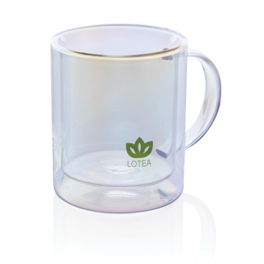 Logotrade promotional gift picture of: Deluxe double wall electroplated glass mug