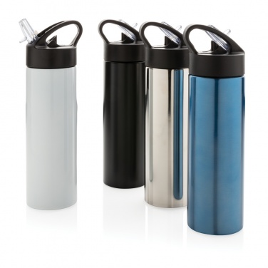 Logo trade promotional items image of: Sport bottle with straw